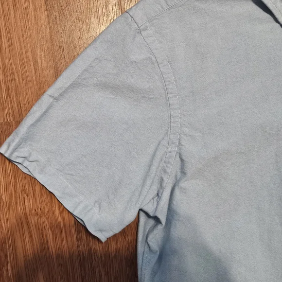 DANIEL CREMIEUX mens Short Sleeve Button Dress Shirt Size LARGE COLOR BLUE LL11 - Picture 3 of 16